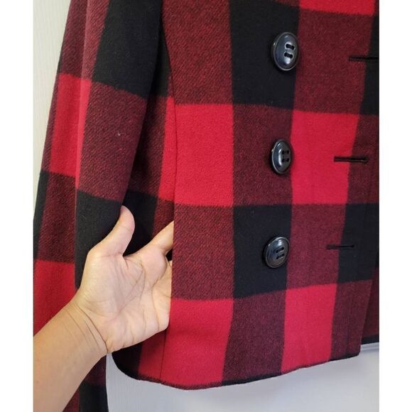 J.Crew Buffalo Plaid Coat/Jacket 4 - Picture 5 of 8